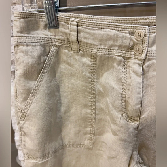Tommy Bahama Aubrey Fit Size 6 Linen khaki pants - Picture 2 of 11